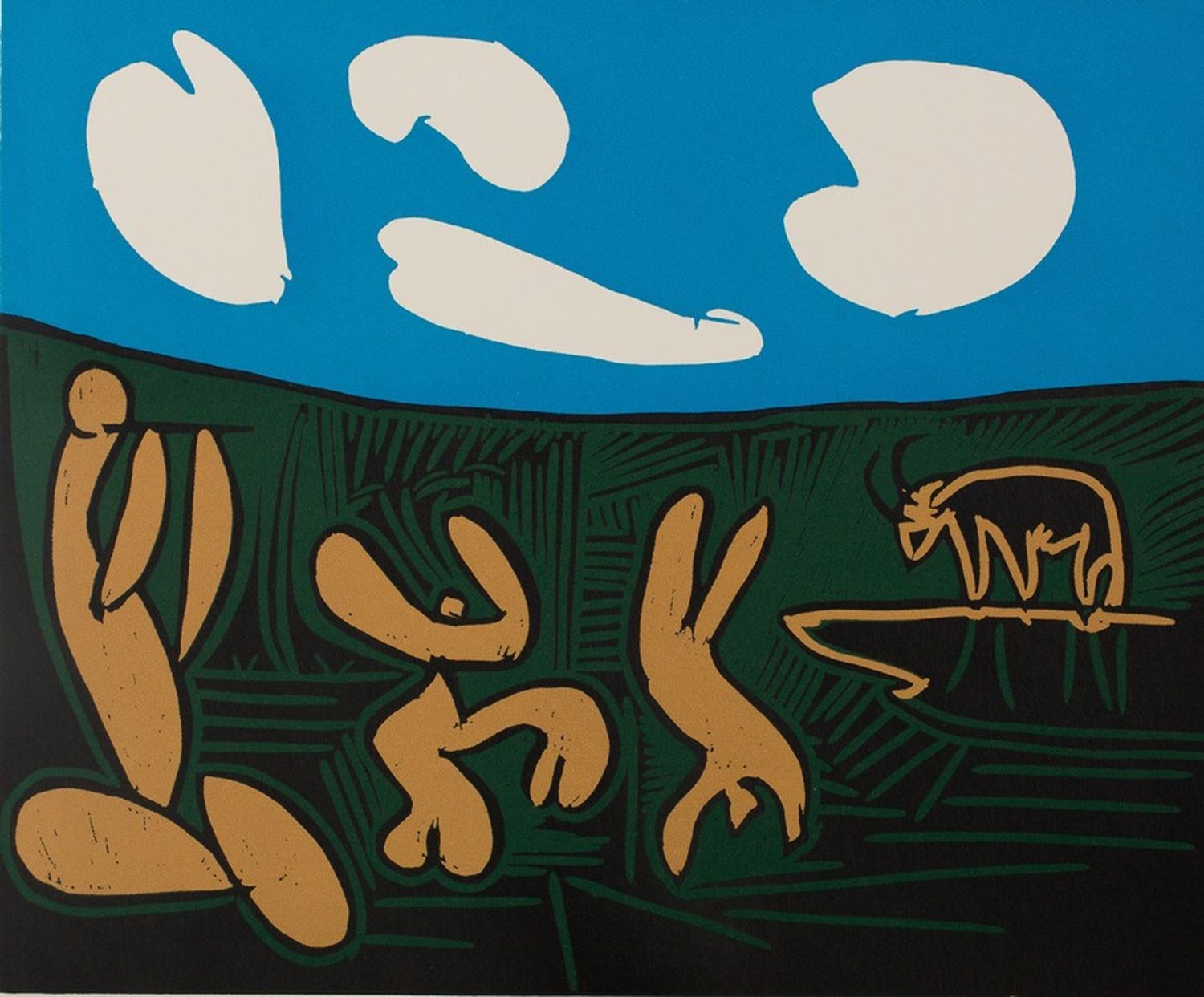 Pablo Picasso Pablo PICASSO（后）
百家讲坛：舞者与山羊

牛皮纸上的连环画 32 x 37 cm
由Cercle d'Art印刷（1&hellip;