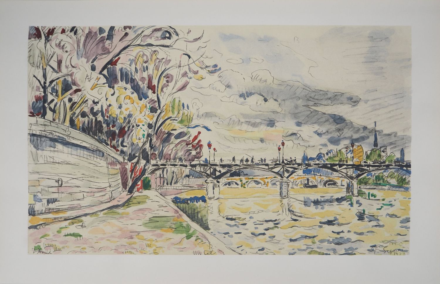 Paul Signac Paul Signac (1863 - 1935)
Paris: Die Passerelle des Arts vom Ufer de&hellip;
