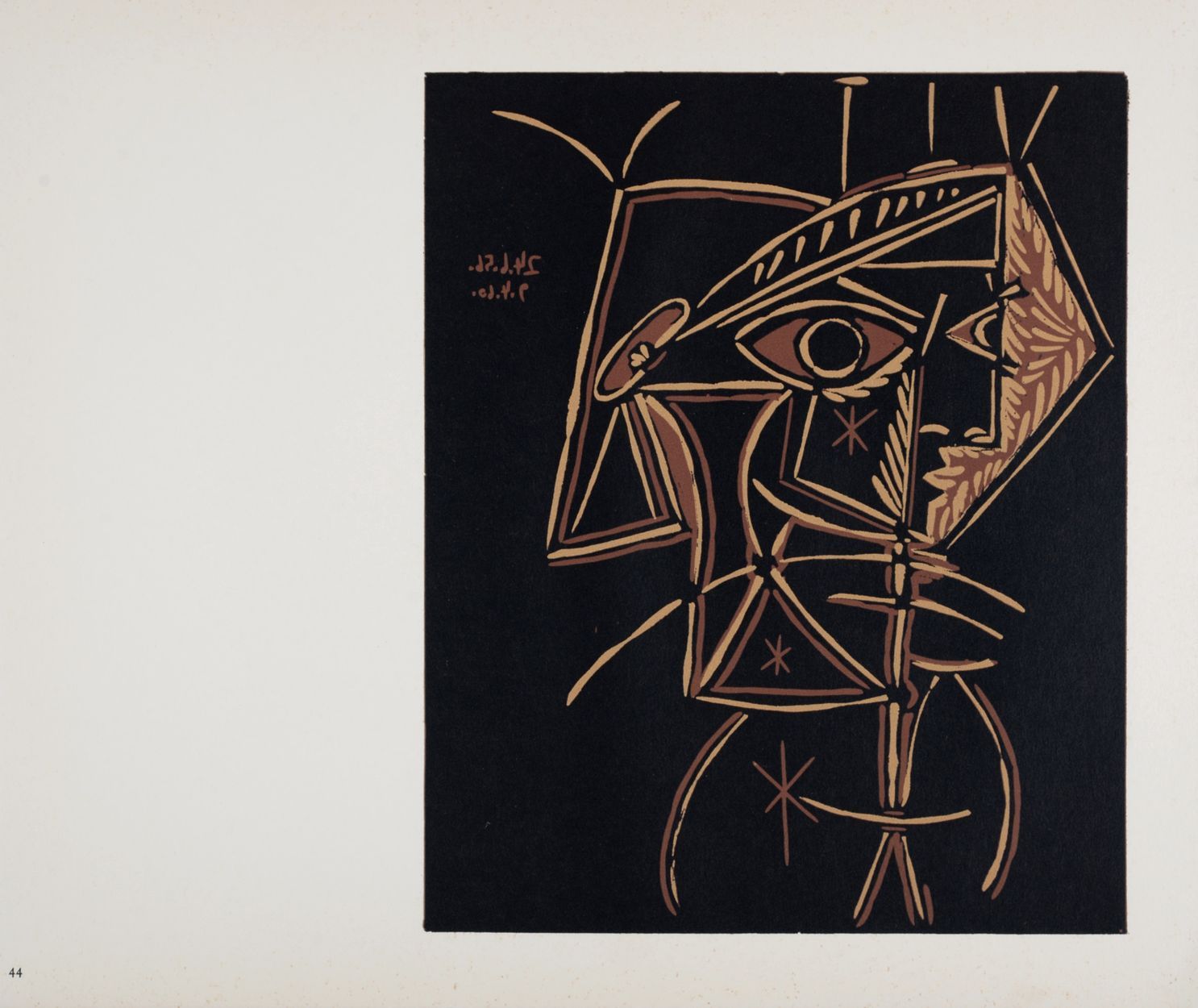 Pablo Picasso Pablo Picasso (d'après) Tête de femme, 1962 Linogravure sur papier&hellip;