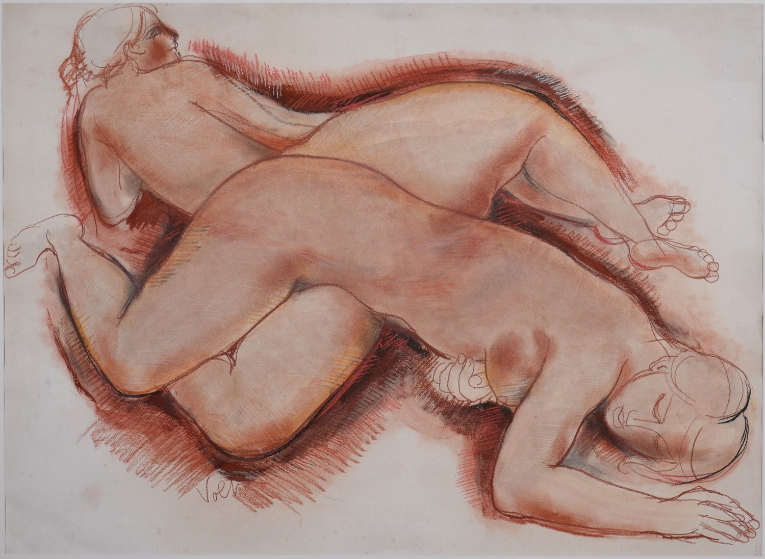 Antoniucci Volti Antoniucci VOLTI (1915-1989) Nudo: due amici, 1960 ca. Disegno &hellip;