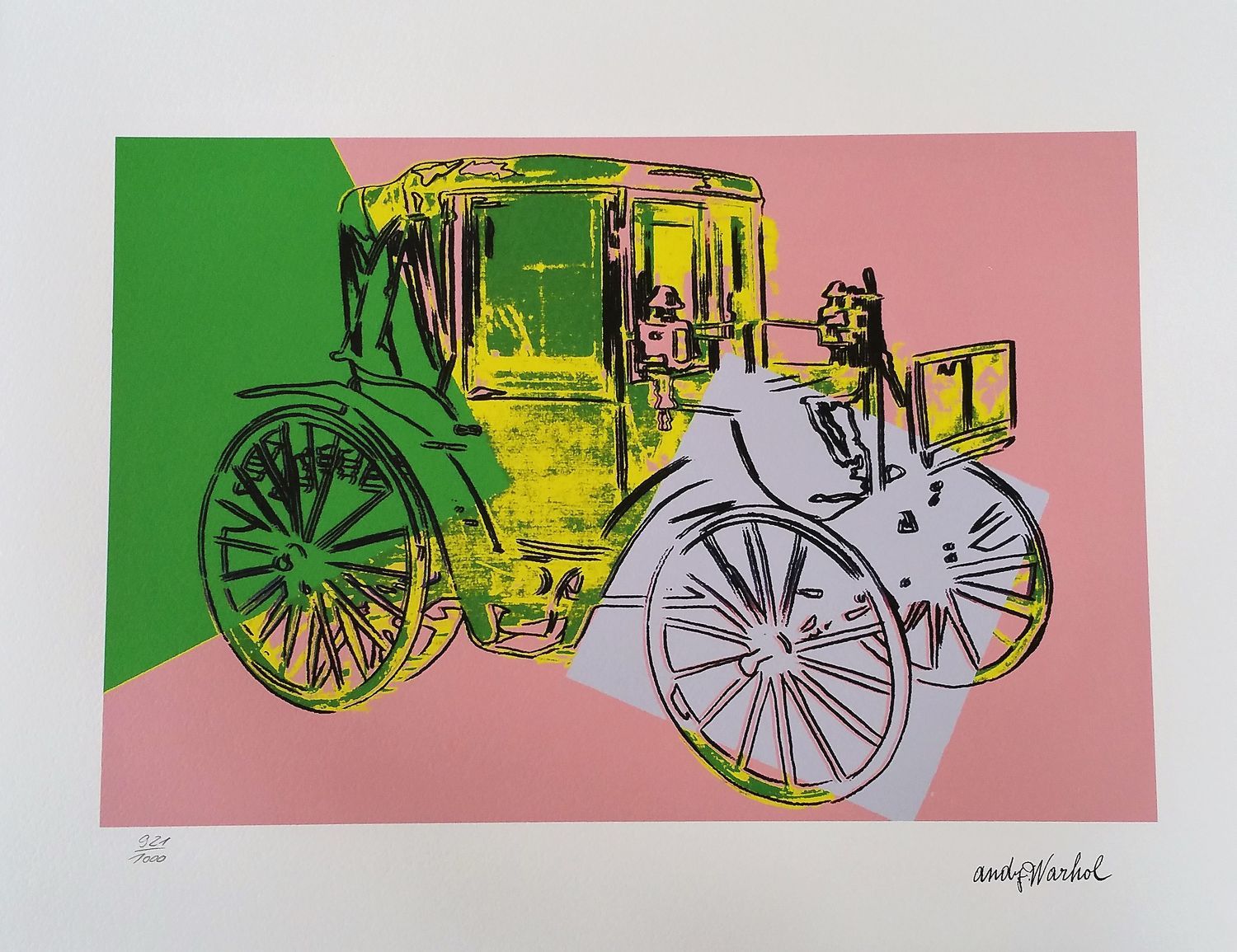 Andy Warhol 安迪-沃霍尔（后）
汽车 (1967)

在艺术家的作品之后
用铅笔写的编号
限量发行1000册
背面印有

40 x 50 cm 高度&hellip;