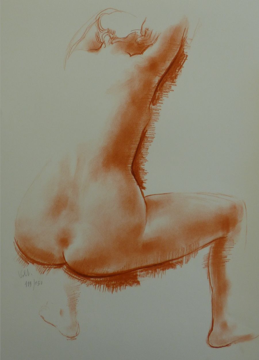 Antoniucci Volti 安东尼奥-沃尔蒂(1915-1989)
女人的裸背

Vélin d'Arches纸上的原始石版画
左下方有铅笔签名和编号11&hellip;