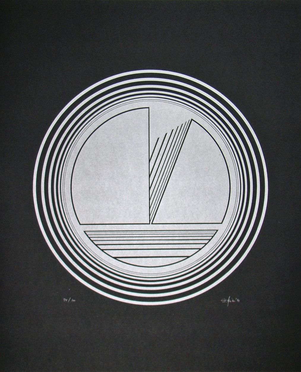 Friedrich Geiler Friedrich GEILER ( 1946 ) Composition concrète, 1974 Linogravur&hellip;