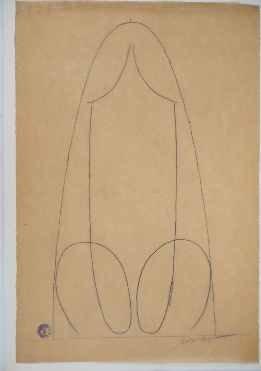 Léopold Survage Léopold SURVAGE (1879-1968)
Sagoma di donna, 1945

Disegno origi&hellip;