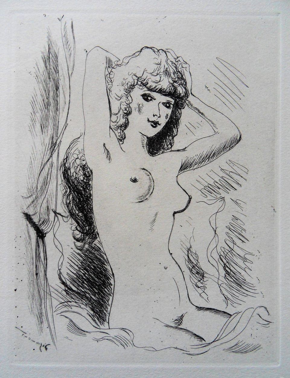 André Dignimont André DIGNIMONT
Nude with hair

Original etching
Signed in the p&hellip;