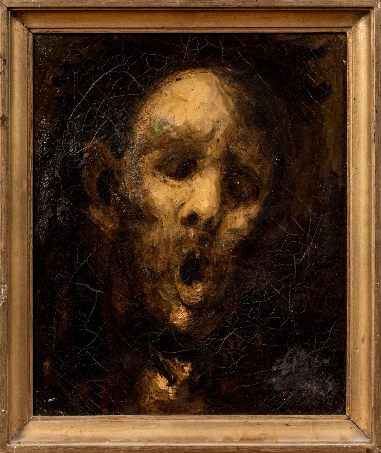 Null 
MODERN SCHOOL 


Portrait of a Screaming Man 


Oil on canvas with a trace&hellip;