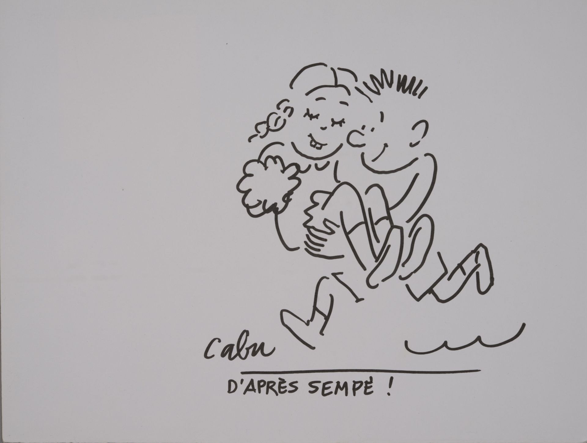 Null Jean Maurice Jules CABUT, genannt CABU (1938-2015). 
"Cabu d'après Sempé"; &hellip;