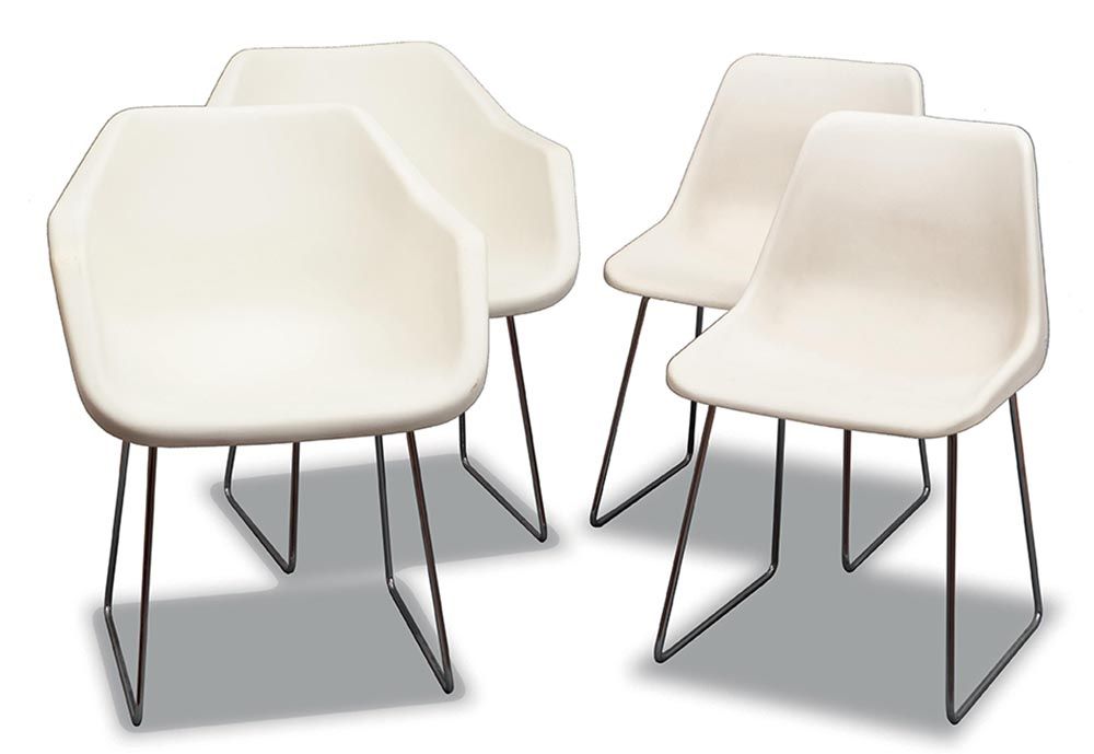 Lotto di due sedie e due poltrone, designer Robin Day, modello Hille Ensemble d'&hellip;