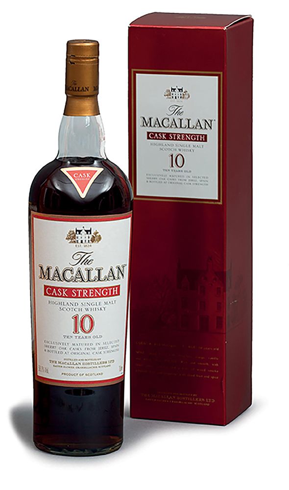 Bottiglia da 1,0 litri di Whisky Macallan, 10 anni, Cask Strength 1,0 Liter Flas&hellip;
