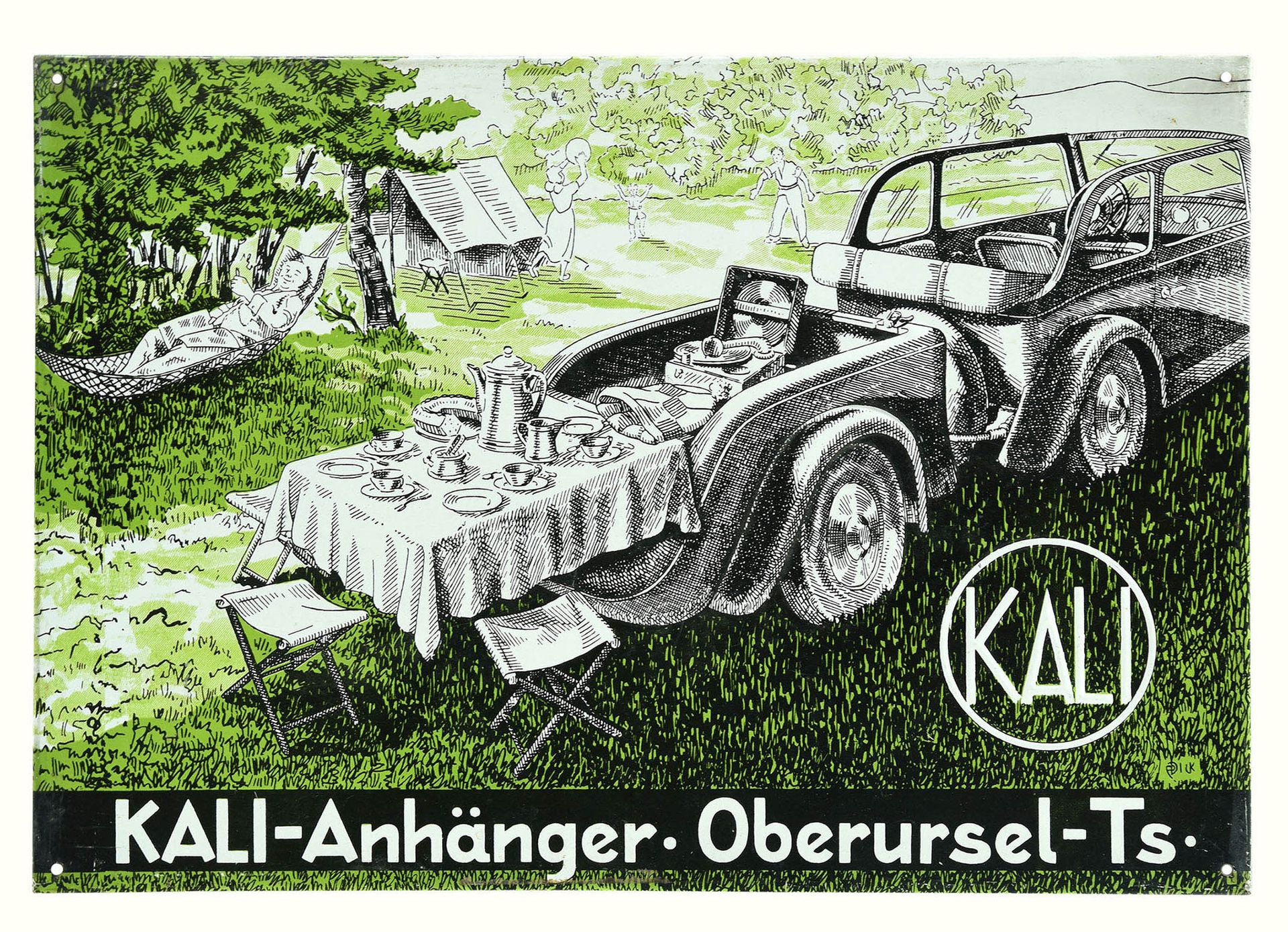 KALI-ANHÄNGER | PLAQUE EN TÔLE | PUBLICITÉ ANCIENNE Condition (1) - Tin sign, tr&hellip;