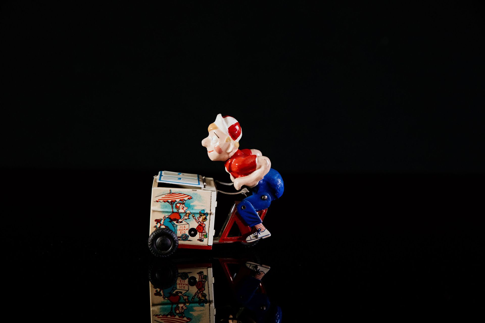 Göso ICE Creme Verkäufer | Jouets Anciens 状态 (1) - 形象的锡制玩具，发条驱动，功能测试，石印，彩色，50年代，&hellip;