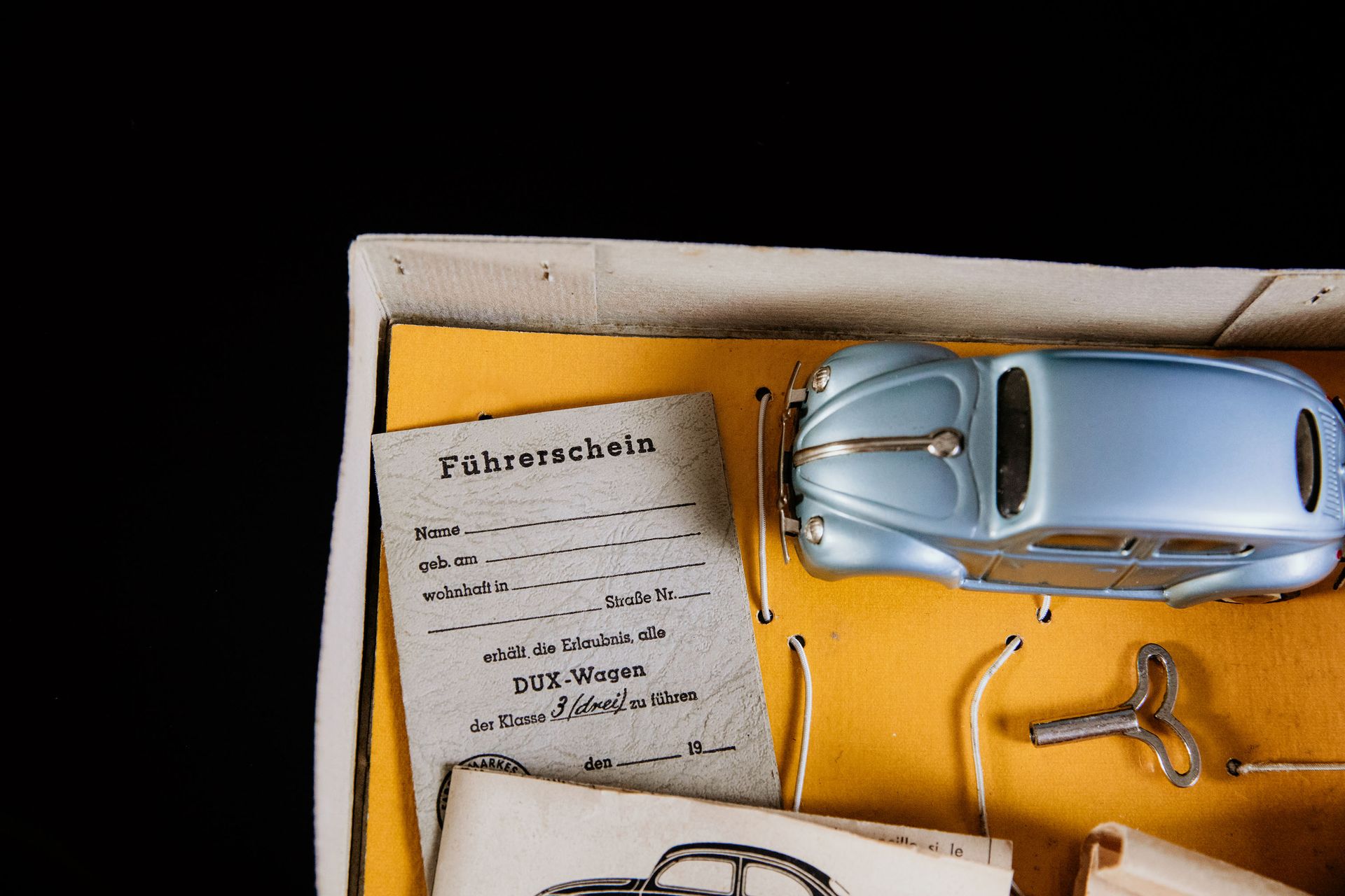 DUX VW Ovali Käfer | Jouets Anciens 状态 (0) - 锡制玩具，发条驱动，功能测试，石印，浅蓝色，50年代，德国制造，20.&hellip;