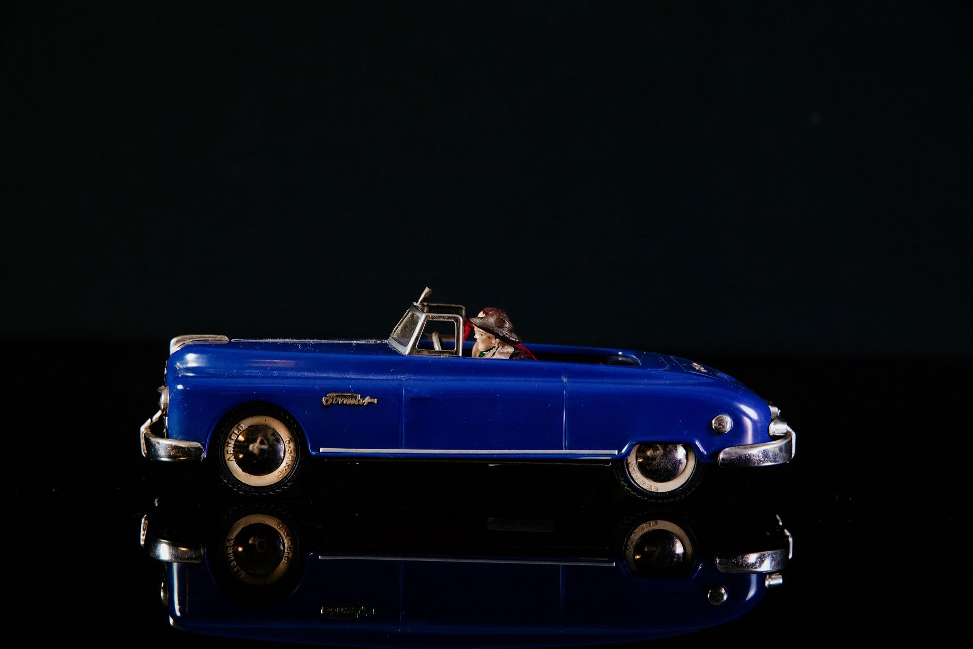 Arnold Format Cabriolet | Jouets Anciens 状态 (0) - 锡制玩具，发条驱动，功能测试，平版印刷，皇家蓝色，50年代，&hellip;
