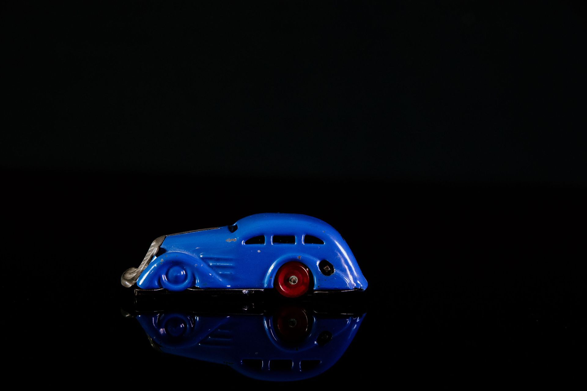 Marx Tricky Taxi England | Jouets Anciens 状态 (2) - 锡制玩具，发条驱动，功能测试，手绘，蓝色，战后模型，195&hellip;