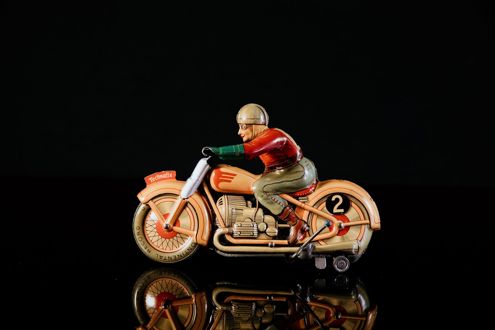 Technofix Motorrad Akrobat | Jouets Anciens 状态 (1) - 锡制玩具，发条驱动，功能测试，石印，彩色，60年代，德&hellip;
