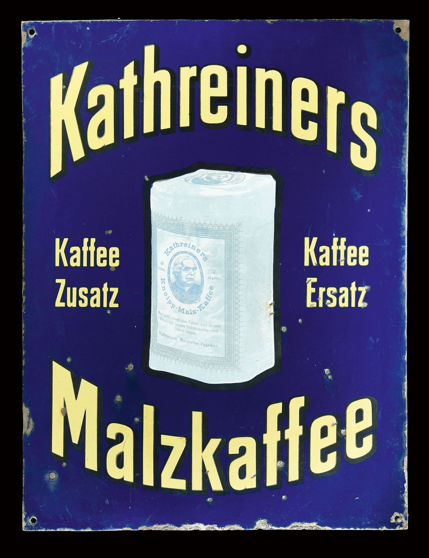 KATHREINER MALZ-KAFFEE - PLAQUE EMAILLÉE I PUBLICITÉ ANCIENNE État (2-3) - Panne&hellip;