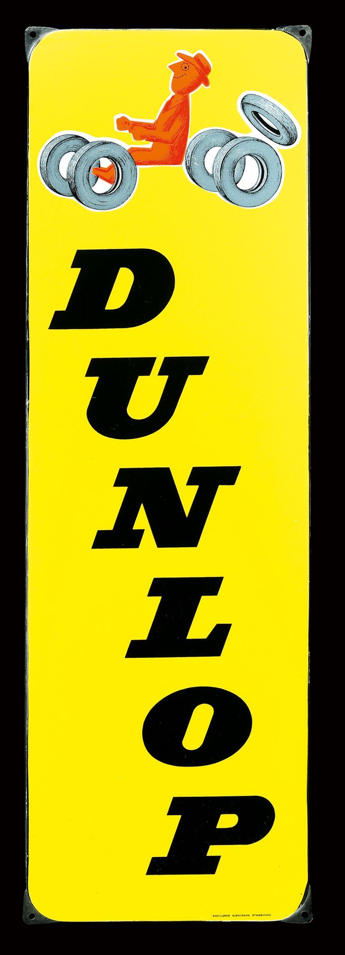 DUNLOP - PLAQUE EMAILLÉE I PUBLICITÉ ANCIENNE Condition (1+) - Porcelain sign / &hellip;