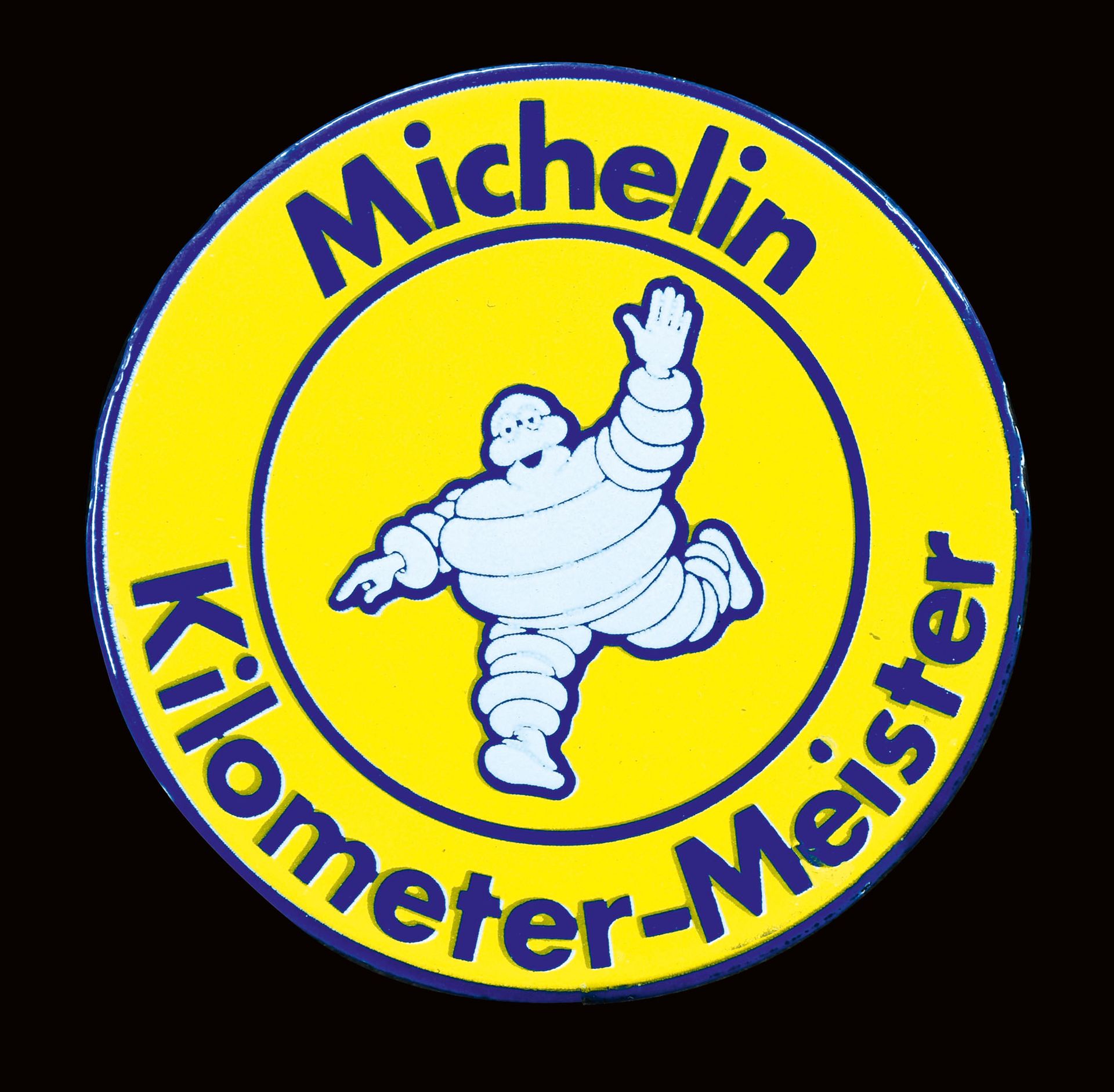 MICHELIN KILOMETER-MEISTER - PUBLICITÉ ANCIENNE Condition (0) - Small enamel sig&hellip;