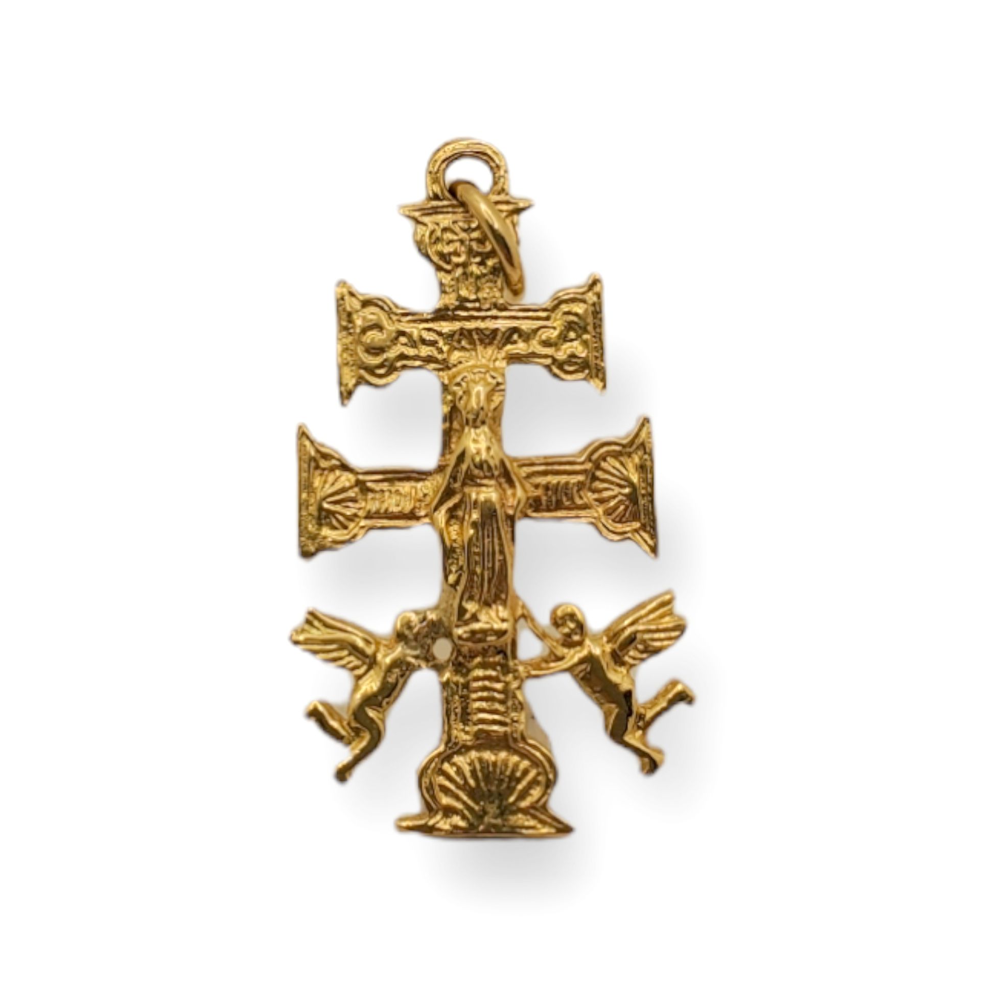 Cruz de Caravaca de gran tamaño Cruz de Caravaca en oro de 18k. 

Medidas 3x2cm.&hellip;