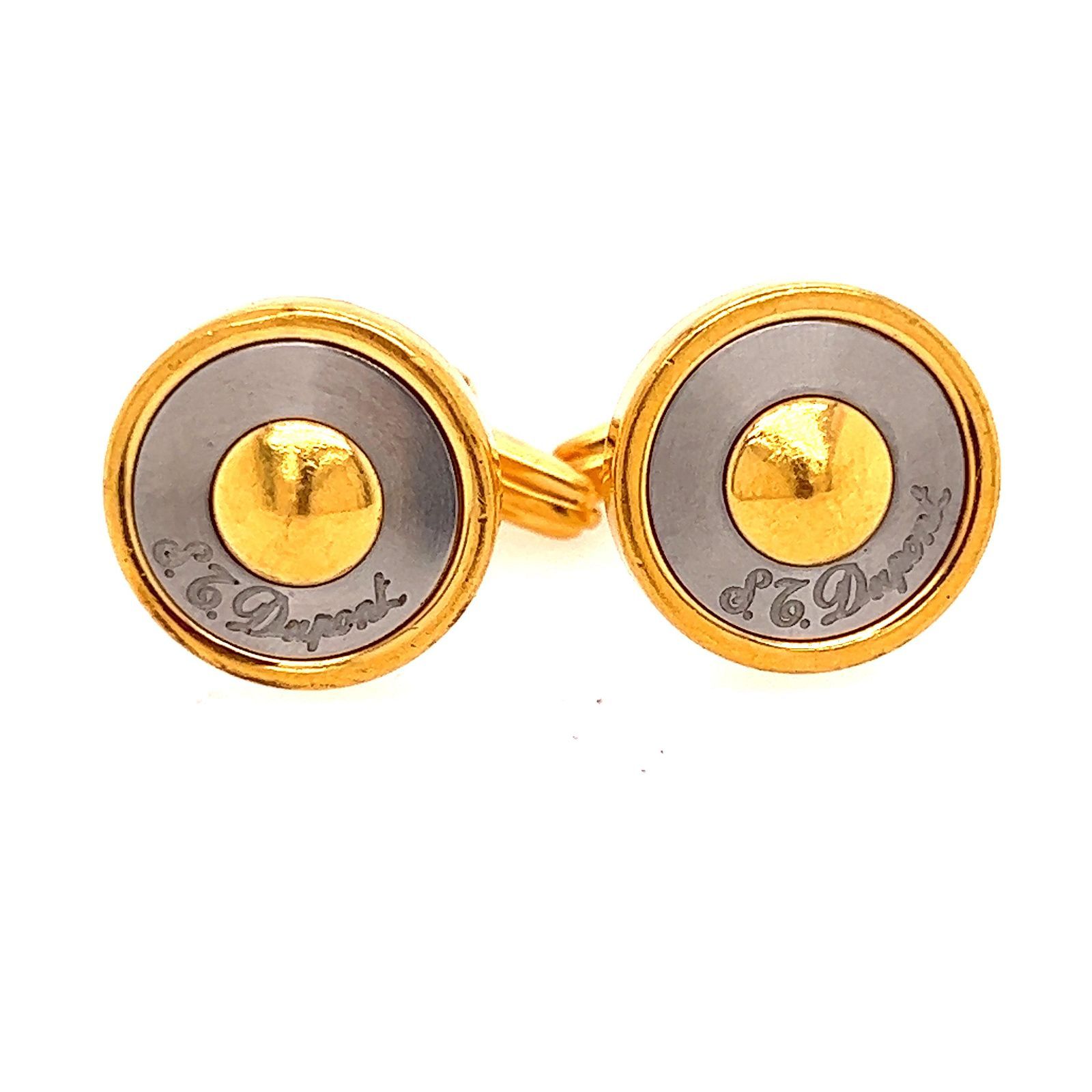 18k DUPONT Two Tone Cufflinks 18k DUPONT Two Tone Weight 13.43g Cufflinks Measur&hellip;