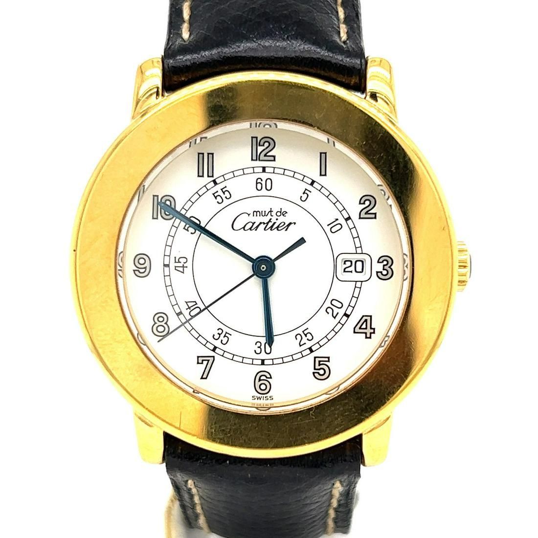 Plaque De Ouro CARTIER Unisex Watch Plaque De Ouro Must De CARTIER Reloj 47.89g &hellip;