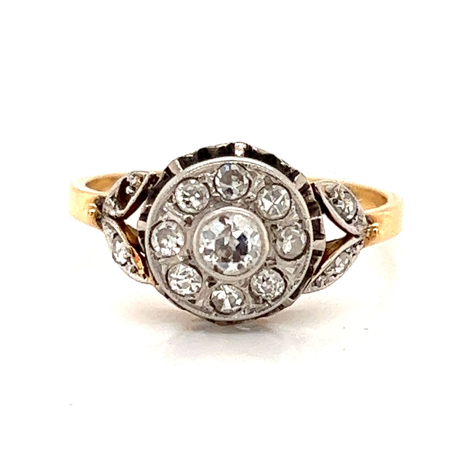 18k Platinum Late Victorian Diamond Ring Platine 18 carats Poids : 3,6 g Diamant&hellip;