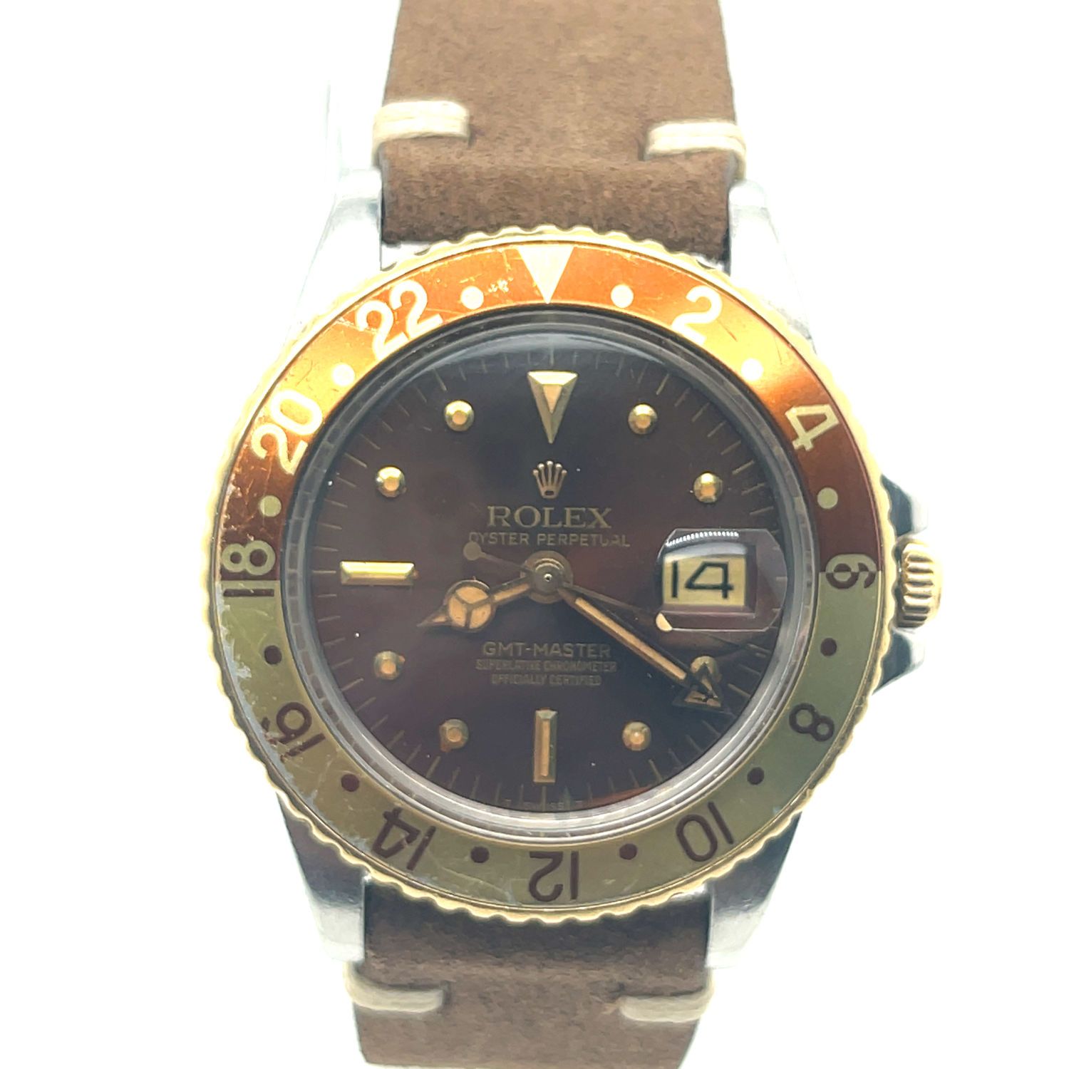 ROLEX GMT Master 1675 Rootbeer ROLEX GMT Master 1675 Rootbeer 40mm With Leather &hellip;