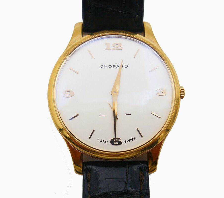 18k CHOPARD L.U.C. Leather Strap Watch Serial and reference numbers 1503631 and &hellip;