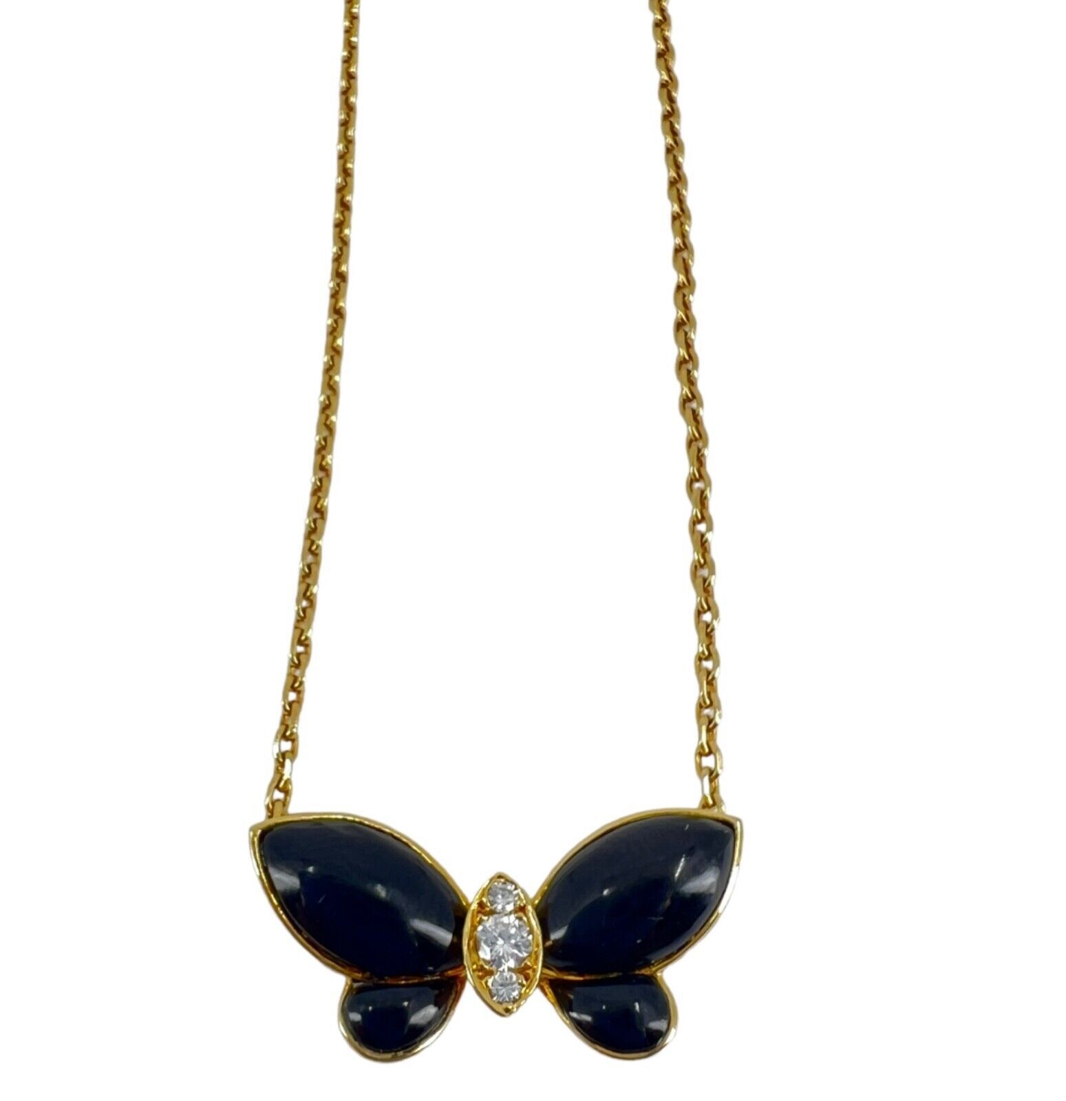 Van Cleef & Arpels Butterfly Necklace Onyx Diamond DESIGNER : Van Cleef & Arpels&hellip;