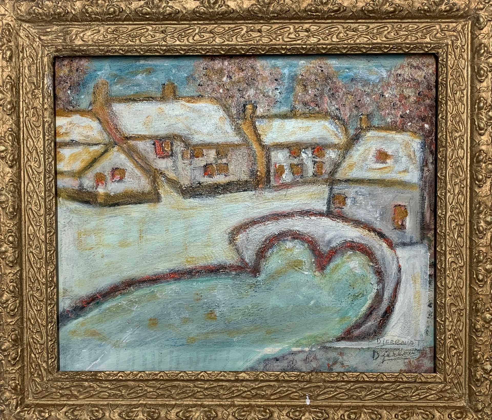 Null DJERBOUA (XXth)

The snowy village.

Oil on isorel.

Signed lower right.

3&hellip;