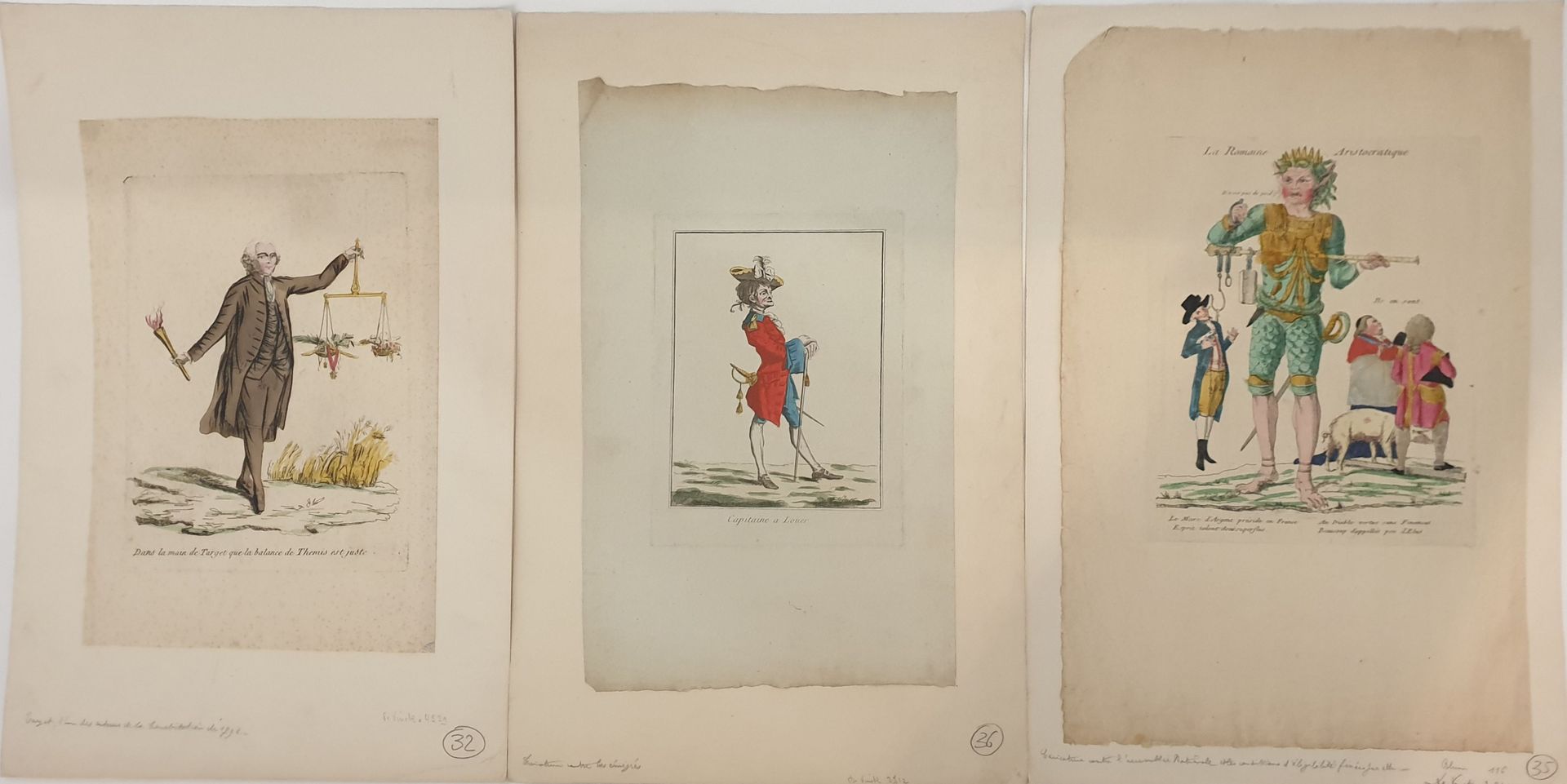Null Scuola della fine del XVIII - inizio del XIX secolo
Tre caricature e incisi&hellip;