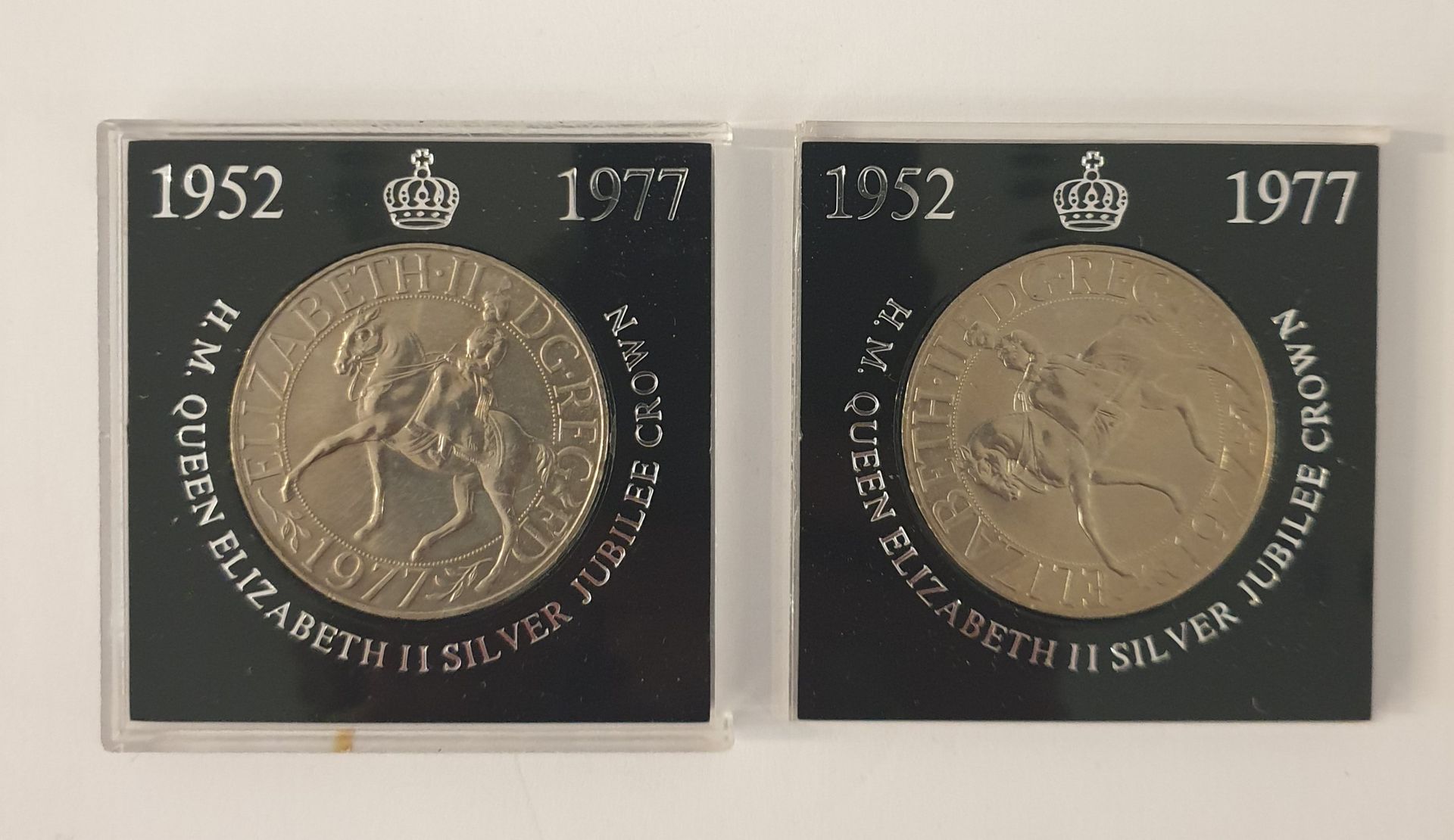 Null Deux pièces en argent : Commémoration du Jubilé de la Reine Elisabeth II 19&hellip;