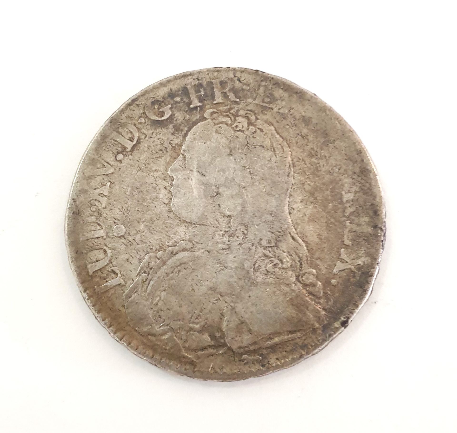 Null France, Louis XV (1715-1774), Ecu en argent aux branches d'olivier, buste h&hellip;