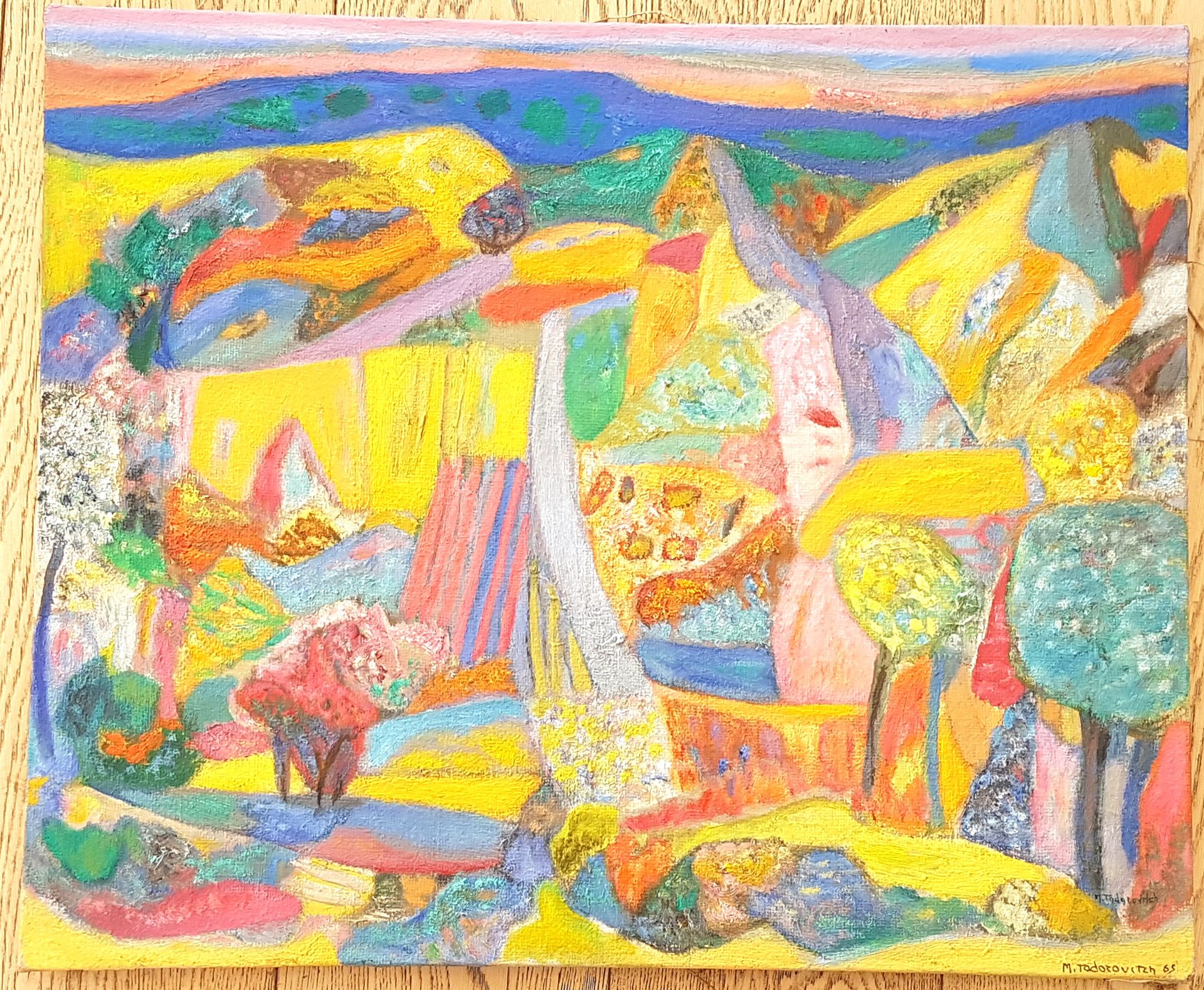 Null Miloje TODOROVITCH (1908-2002) :
Paesaggio, 1965
Olio su tela firmato (due &hellip;