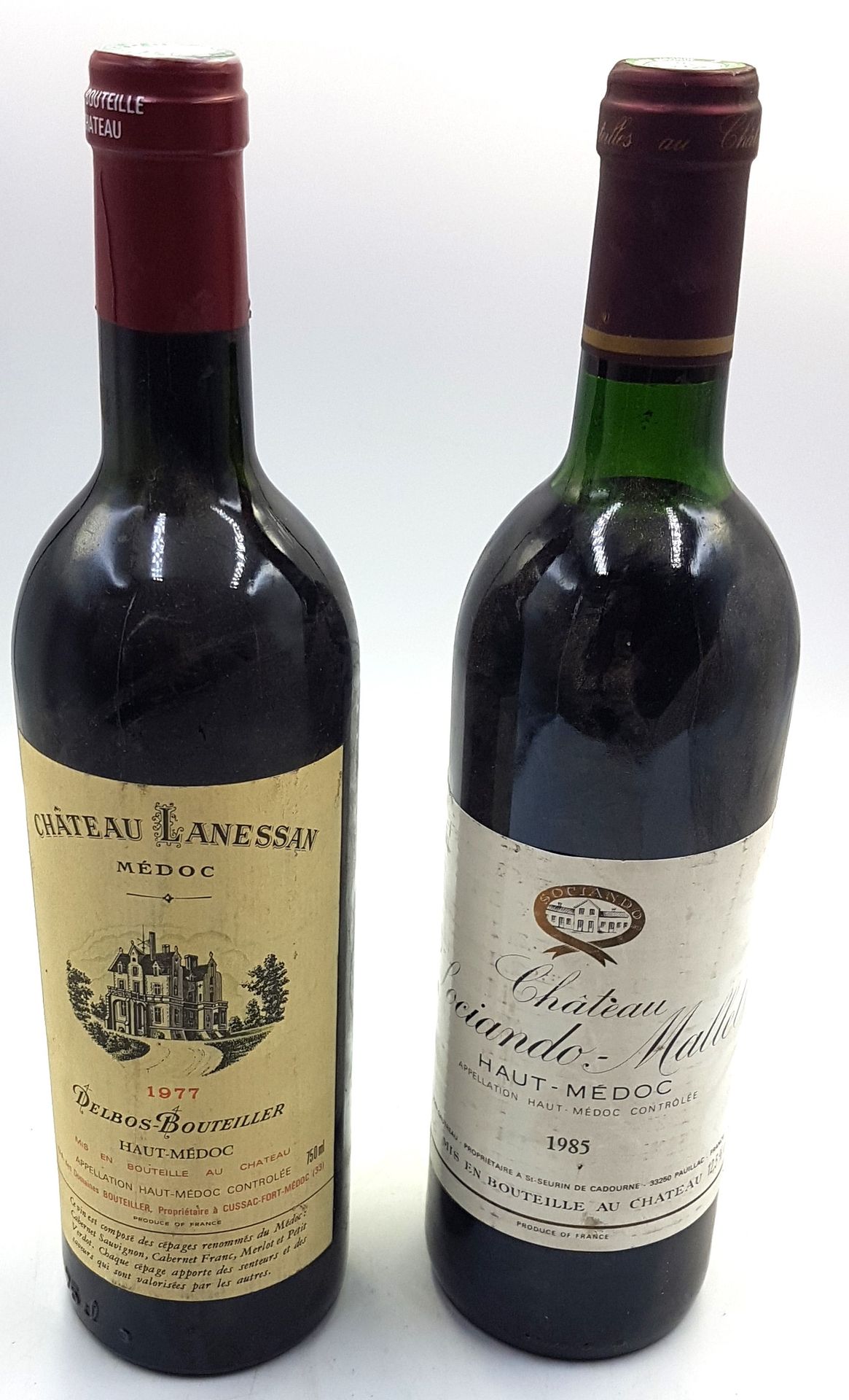 Null 上梅多克，苏西多-马莱特酒庄，1985年
还包括 
Chateau Lanessan, Delbos-Bouteiller, 1977
(按原样出售）
