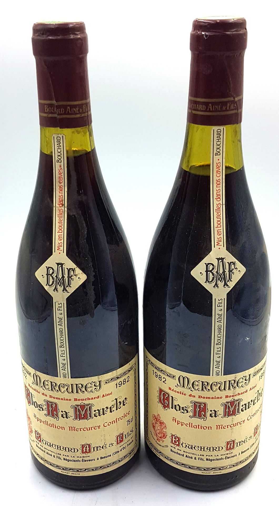 Null Mercurey, Clos La Marche, domaine Bouchard Aîné, 1982, deux bouteilles
(ven&hellip;