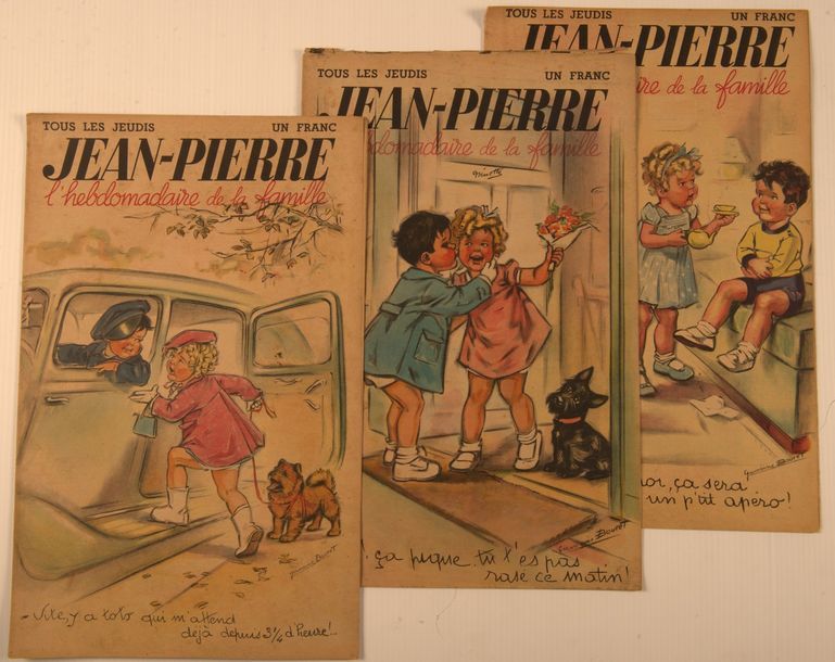 Null Jean-Pierre, l’hebdomadaire de la famille 1938-1940 Rare et bel ensemble de&hellip;