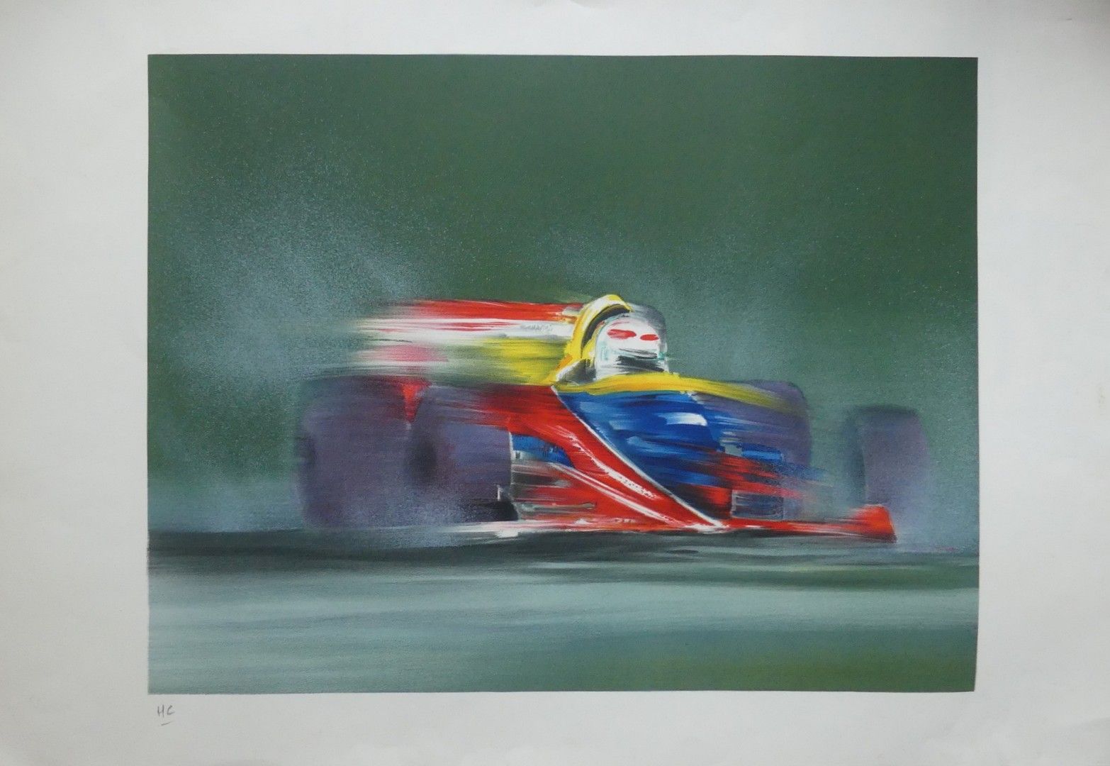 SPAHN Victor (non signée) FORMULA 1 Lithograph on Arches paper - HC mention in p&hellip;