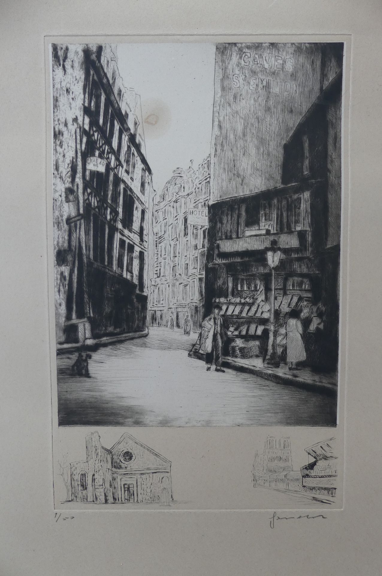 FORAIN Jean-Louis (1852-1931 
LA RUE de PARIS Drypoint - 右下角签名，左下角编号9/50 - 45 x &hellip;