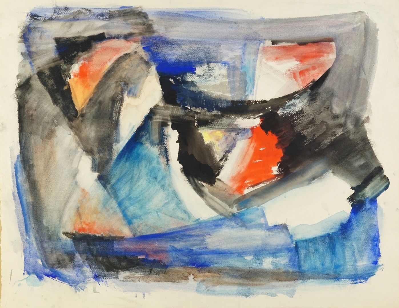 Luigi GUARDIGLI (1926-2008) 创作 1959 - 1960 - 1961 纸上水粉画 49 x 62 cm