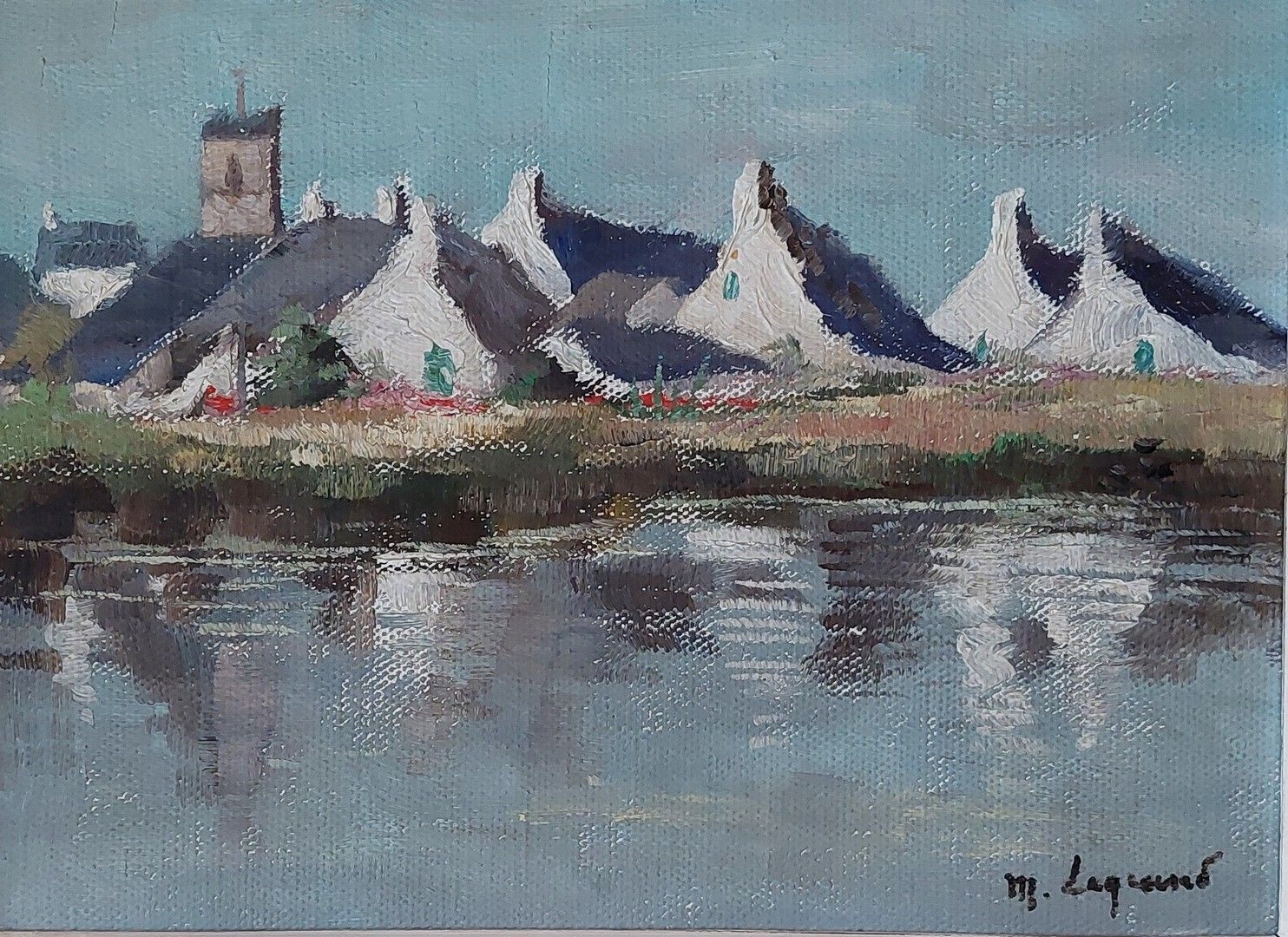 M LEGRAND View of Brittany. Oil on cardboard.23x32cm Joint Marcel-Georges HUE (1&hellip;