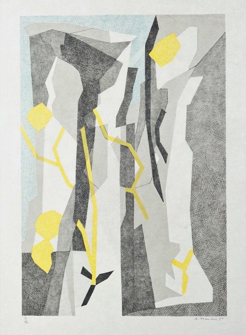 André BEAUDIN (1895-1979) Composición abstracta, firmada y fechada en 1971, nume&hellip;