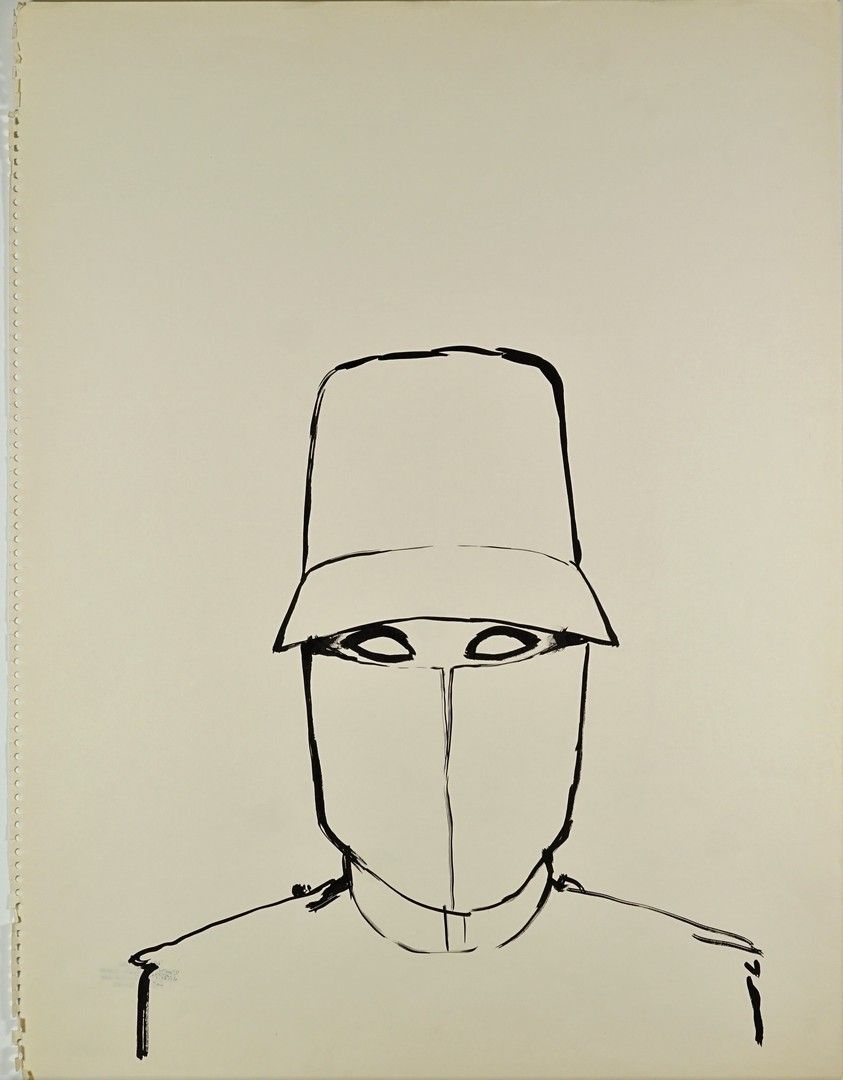 René GRUAU (1909-2004) Blizzand impermeable
Tinta sobre papel de estudio. Estamp&hellip;