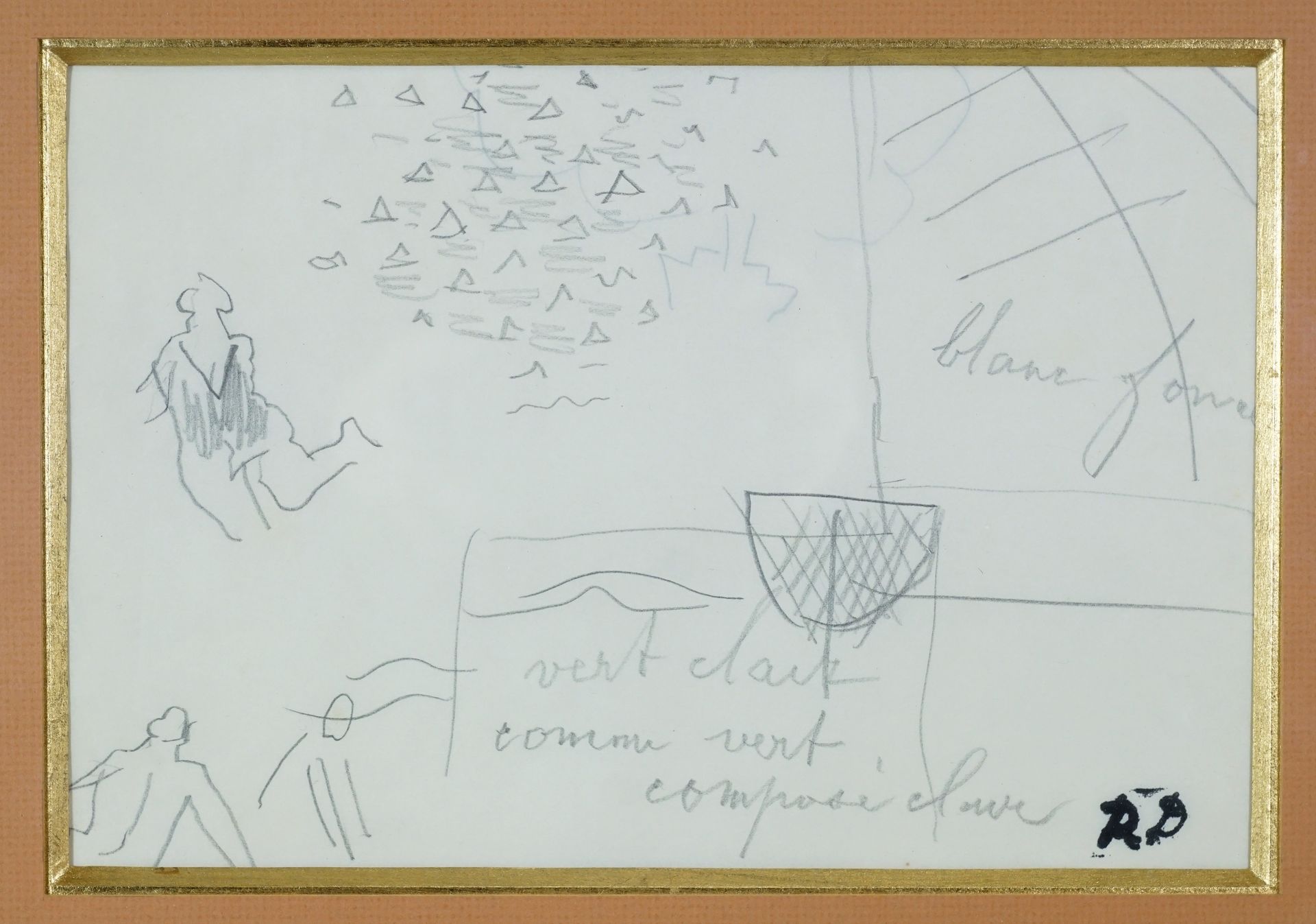 Raoul DUFY (1877-1953) Baigneurs et vagues, étude
Crayon
Signé du cachet en bas &hellip;
