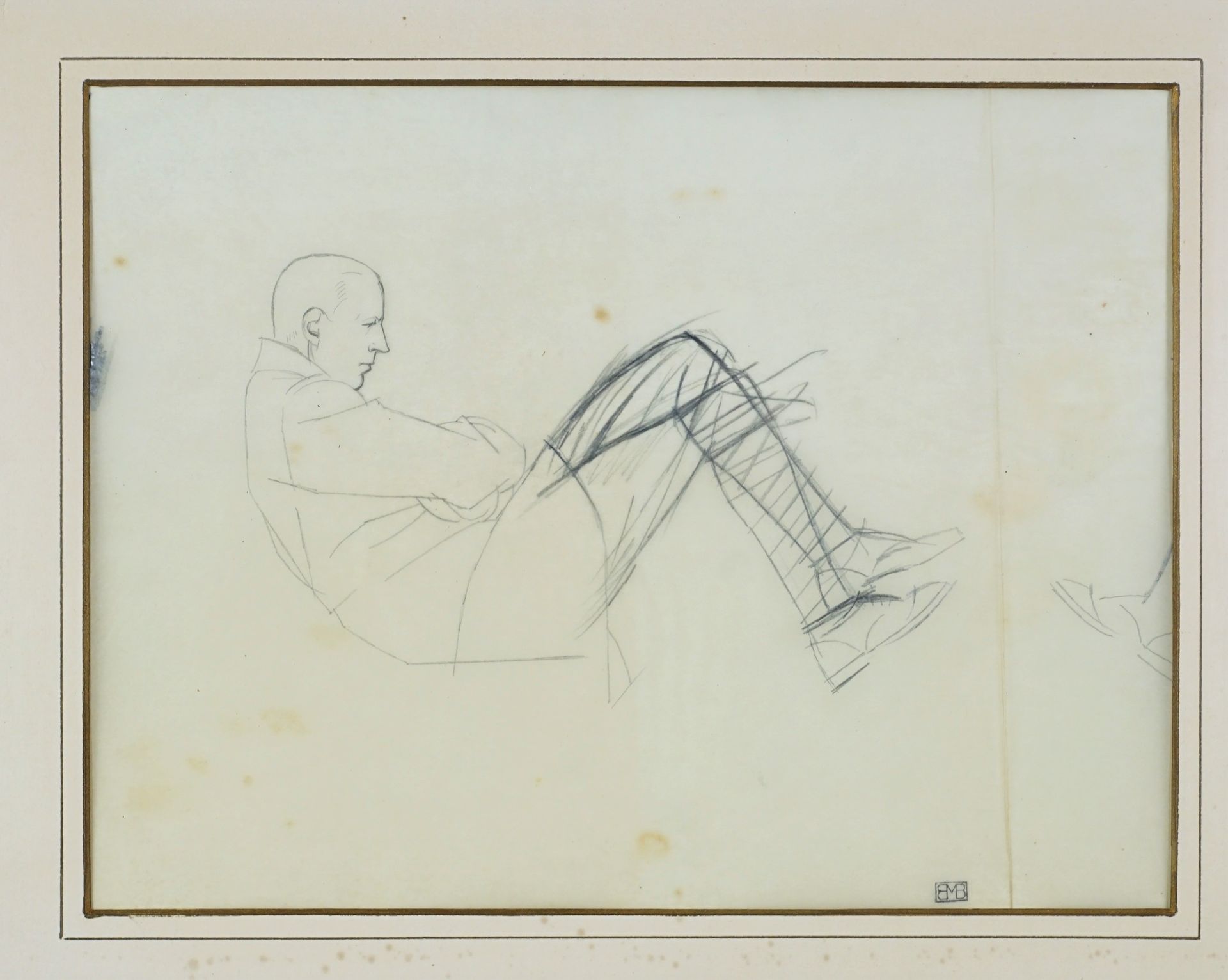 Bernard BOUTET DE MONVEL (1881-1949) Militaire, étude
Crayon sur calque
Signé du&hellip;