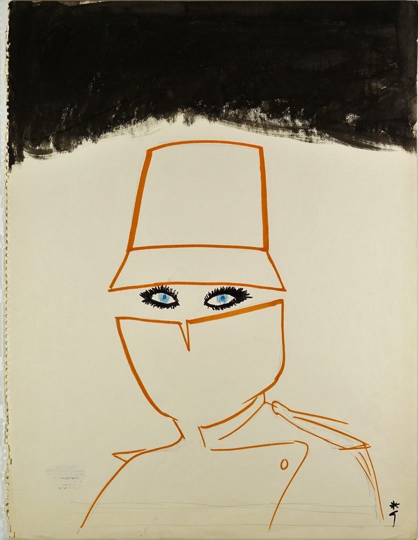 René GRUAU (1909-2004) 防水的暴风雪
纸上水墨、粉彩和马克笔
右下角有图案，背面有René Gruau印章
65 x 50 厘米
300 &hellip;