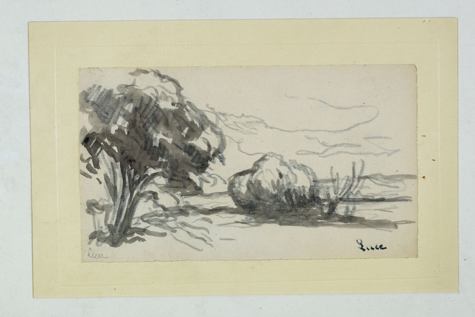 Maximilien LUCE (1858-1941) Paysage
Aquarelle sur trait de crayon
Signé du cache&hellip;