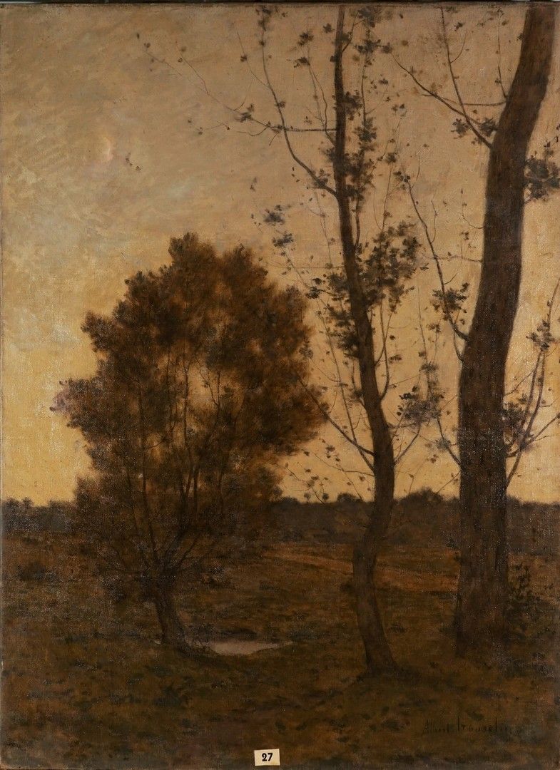 Albert GOSSELIN (1862-1931/40) 森林边缘，约1900年
布面油画。右下方有签名
81 x 60厘米