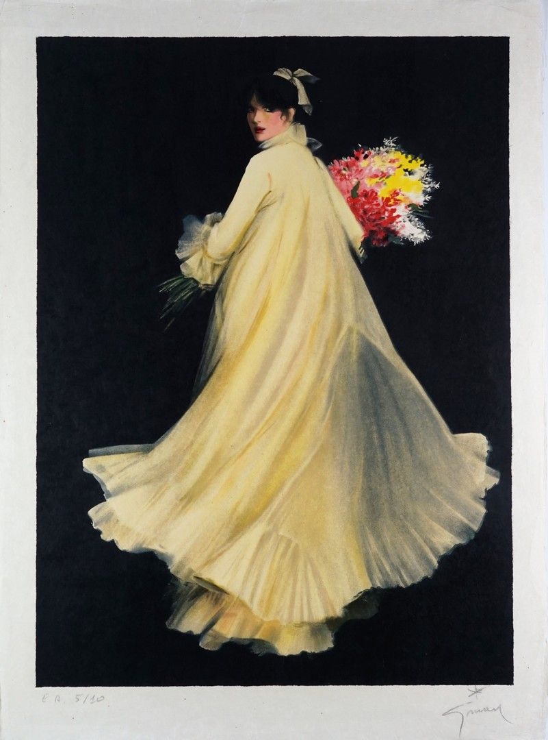 René GRUAU (1909-2004) Le bouquet de fleurs
Lithographie sur japon
Signée en mar&hellip;