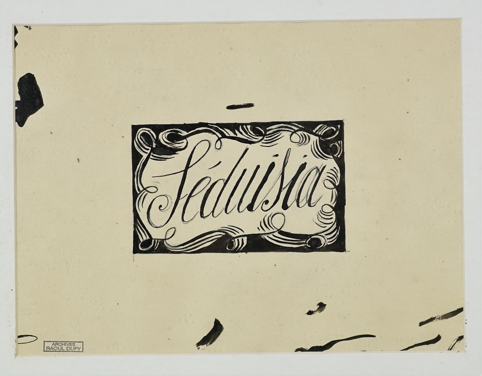 Raoul DUFY (1877-1953) Séduisia, projet de publicité
Encre
Signée du cachet
17 x&hellip;